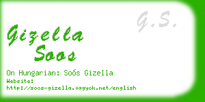 gizella soos business card